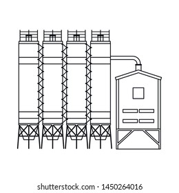 Isolated object of factory and smoke icon. Collection of factory and environment stock symbol for web.