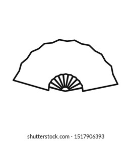 Isolated object of fan and oriental logo. Web element of fan and cool vector icon for stock.