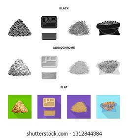 Isolated object of farm and agriculture  icon. Set of farm and technology stock vector illustration.