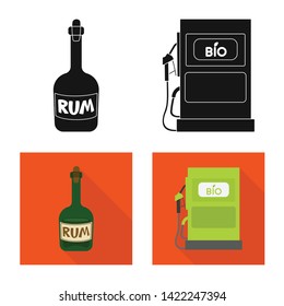 Isolated object of farm and agriculture  icon. Collection of farm and technology vector icon for stock.