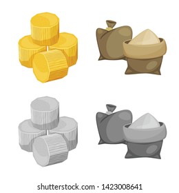 Isolated object of farm and agriculture  icon. Set of farm and technology stock vector illustration.