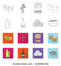 Isolated object of farm and agriculture icon. Set of farm and technology stock symbol for web.