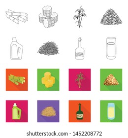 Isolated object of farm and agriculture icon. Set of farm and technology stock vector illustration.