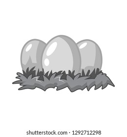 Isolated object of farm and agriculture logo. Eggs