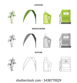 Isolated object of farm and agriculture logo. Set of farm and technology vector icon for stock.