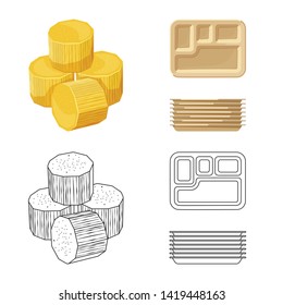 Isolated object of farm and agriculture  symbol. Collection of farm and technology vector icon for stock.