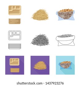 Isolated object of farm and agriculture symbol. Collection of farm and technology vector icon for stock.