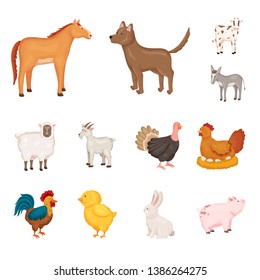 Isolated object of farm and food icon. Collection of farm and countryside stock symbol for web. Isolated object of farm and food icon. Collection of farm and countryside stock symbol for web.