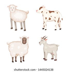 Isolated object of farm and food sign. Collection of farm and countryside vector icon for stock.