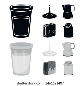 Isolated object of farm and healthy icon. Set of farm and organic stock symbol for web.