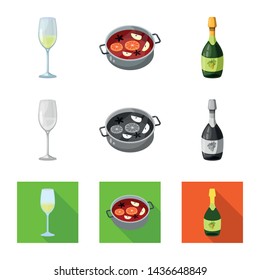 Isolated object of farm and vineyard icon. Set of farm and product vector icon for stock.