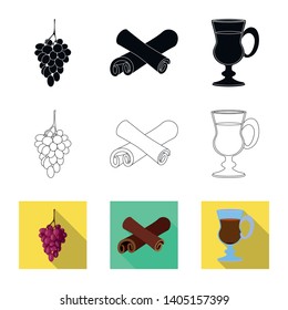 Isolated object of farm and vineyard logo. Collection of farm and product stock symbol for web.