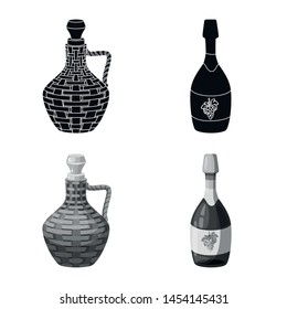 Isolated object of farm and vineyard symbol. Set of farm and product vector icon for stock.
