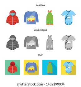 Isolated object of fashion and garment logo. Collection of fashion and cotton stock symbol for web.