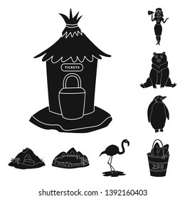 Isolated object of fauna and entertainment symbol. Set of fauna and park vector icon for stock.