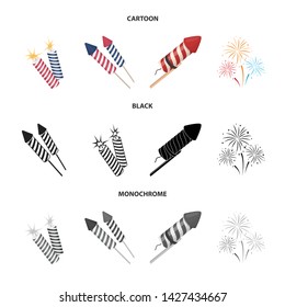 Isolated object of festival and summer icon. Collection of festival and holiday stock symbol for web.