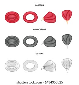 Isolated object of fiber and muscular icon. Collection of fiber and body vector icon for stock.