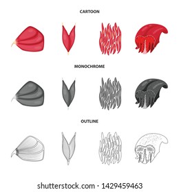 Isolated object of fiber and muscular sign. Set of fiber and body vector icon for stock.