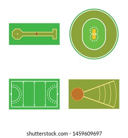 Isolated object of field and arena logo. Set of field and sport vector icon for stock.