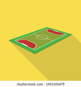 Isolated object of field and football logo. Collection of field and soccer stock vector illustration.