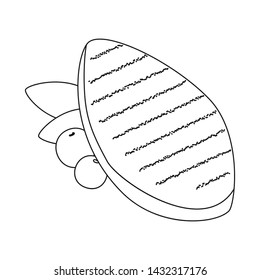 Isolated object of filet and chicken symbol. Collection of filet and hot stock vector illustration.