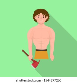 Isolated object of fireman and firefighter symbol. Web element of fireman and man stock vector illustration.