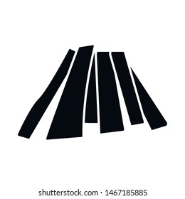 Isolated object of firewood icon. Set of firewood and wood stock vector illustration.