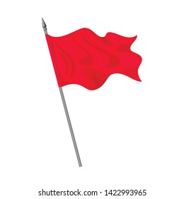 Isolated object of flag and cloth icon. Collection of flag and hanging vector icon for stock.