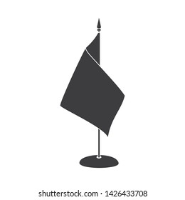 Isolated object of flag and cloth symbol. Set of flag and rectangle stock vector illustration.