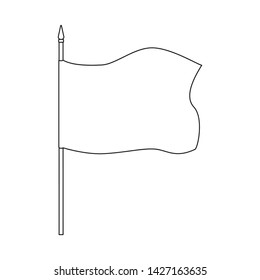 Isolated object of flag and cloth symbol. Set of flag and curtain stock vector illustration.