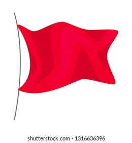 Isolated object of flag and curtain  icon. Collection of flag and pillar  stock vector illustration.