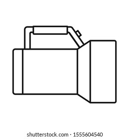 Isolated object of flashlight and underwater icon. Web element of flashlight and light Stock symbol for web.