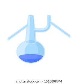Isolated object of flask and beaker symbol. Graphic of flask and lab Stock symbol for web.