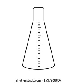 Isolated object of flask and lab symbol. Graphic of flask and test Stock symbol for web.
