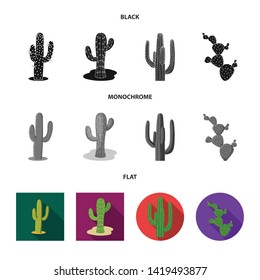Isolated object of flower and summer sign. Set of flower and garden stock vector illustration.