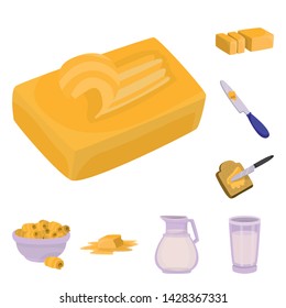 Isolated object of food and dairy icon. Collection of food and cholesterol stock symbol for web.
