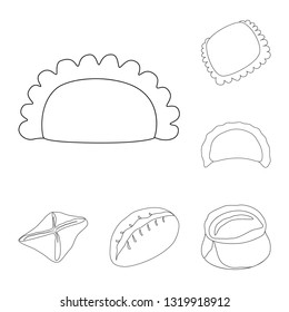 Isolated object of food  and dish symbol. Collection of food  and cooking stock symbol for web.