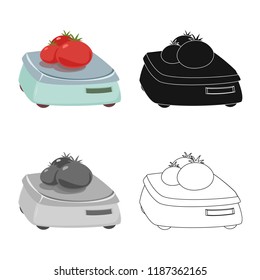 Isolated object of food and drink icon. Collection of food and store stock symbol for web.