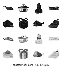 Isolated object of food and drink icon. Collection of food and store stock symbol for web.