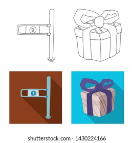 Isolated object of food and drink icon. Set of food and store stock vector illustration.