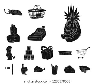 Isolated object of food and drink sign. Set of food and store stock vector illustration.