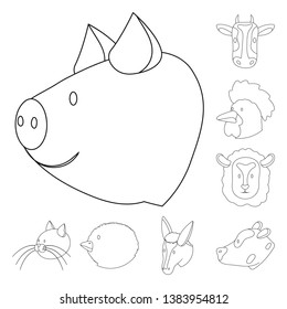 Isolated object of food and homemade sign. Collection of food and homestead vector icon for stock.