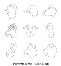 Isolated object of food and homemade symbol. Collection of food and homestead vector icon for stock.