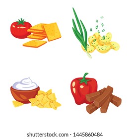 Isolated object of food and product logo. Collection of food and party vector icon for stock.