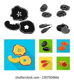 Isolated object of food  and raw  icon. Set of food  and nature   vector icon for stock.