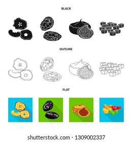 Isolated object of food  and raw  icon. Set of food  and nature   vector icon for stock.