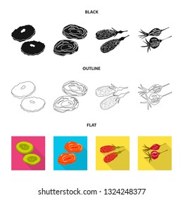 Isolated object of food  and raw  icon. Collection of food  and nature   stock symbol for web.