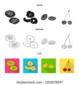 Isolated object of food  and raw  icon. Set of food  and nature   stock symbol for web.
