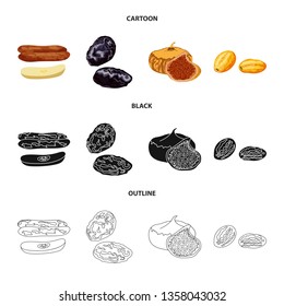 Isolated object of food  and raw  icon. Collection of food  and nature   stock symbol for web.