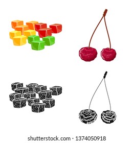 Isolated object of food  and raw  icon. Collection of food  and nature   stock symbol for web.
